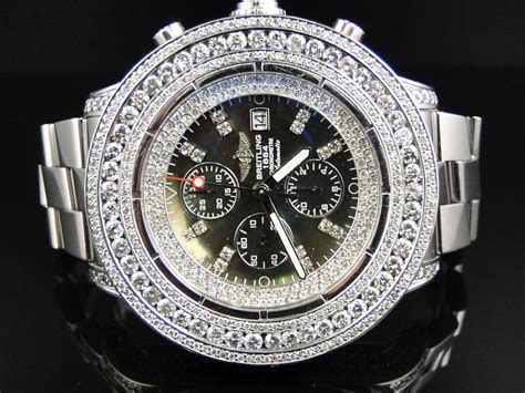 breitling diamond watch|custom diamond breitling watch.